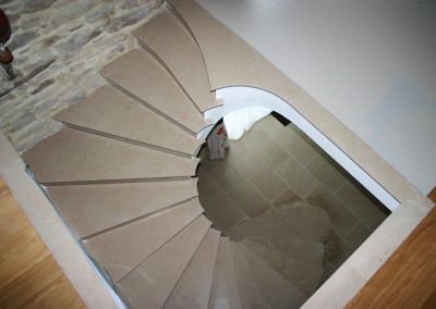 Pose escalier voûte sarrasine marbre